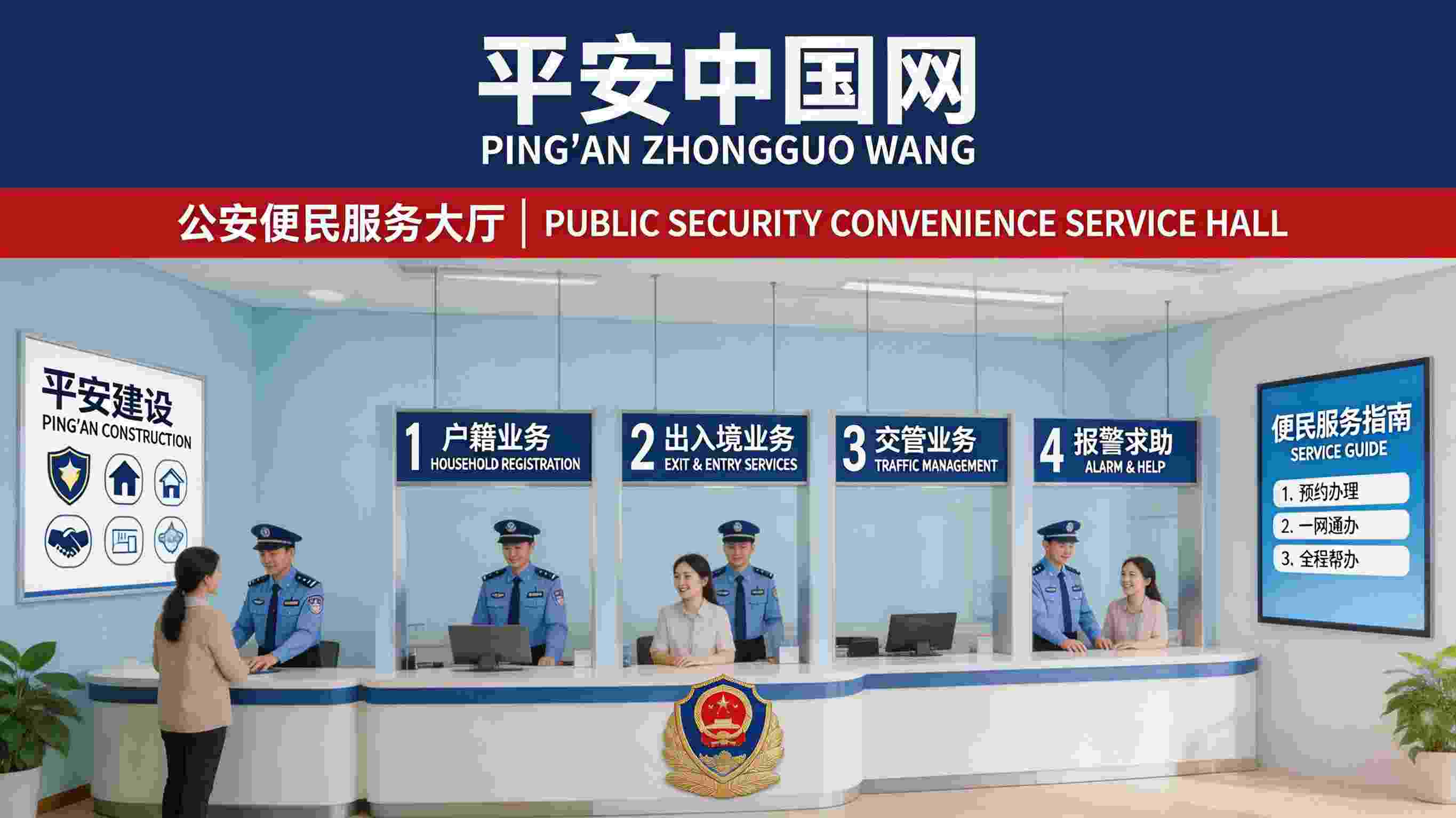 平安中国网：公安便民服务办事指南——便民指南